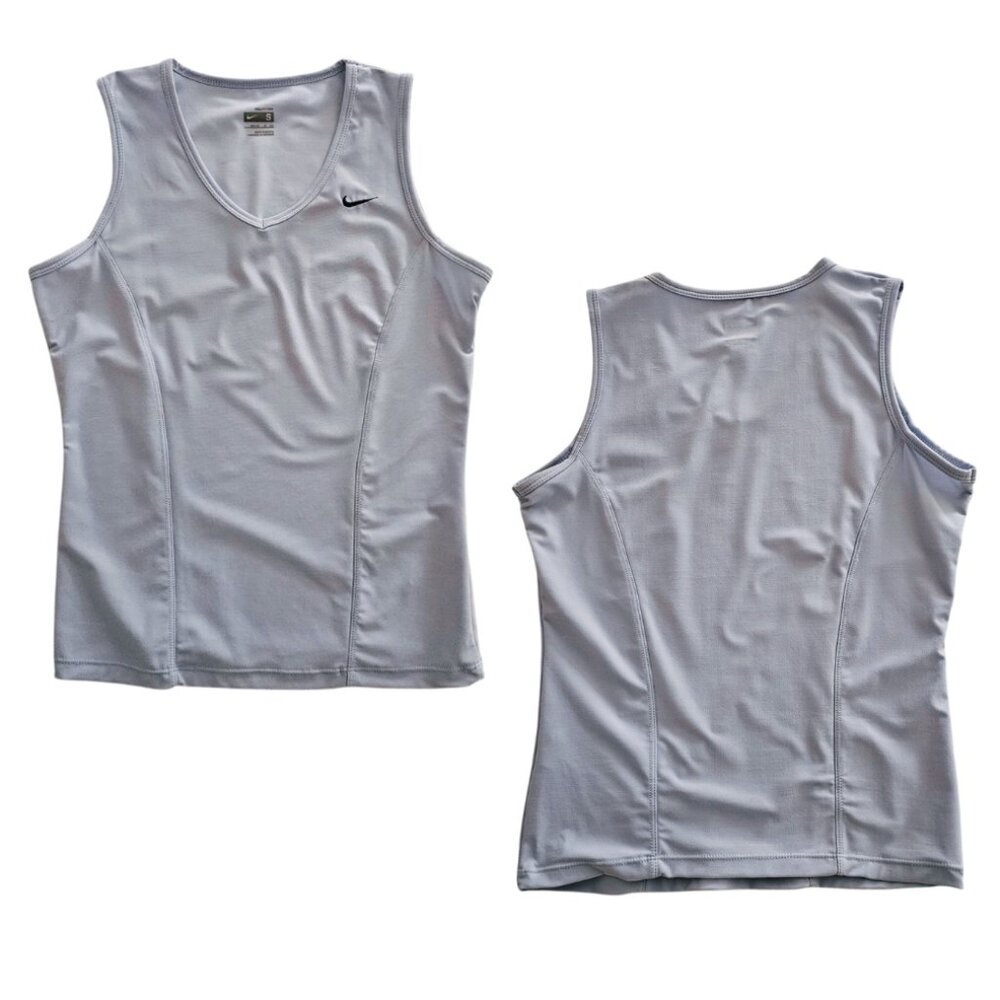 Nike Women's Dri-Fit V-Neck Sleeveless Tank Top | NWT | Small | Light Blue - Picture 2 of 12